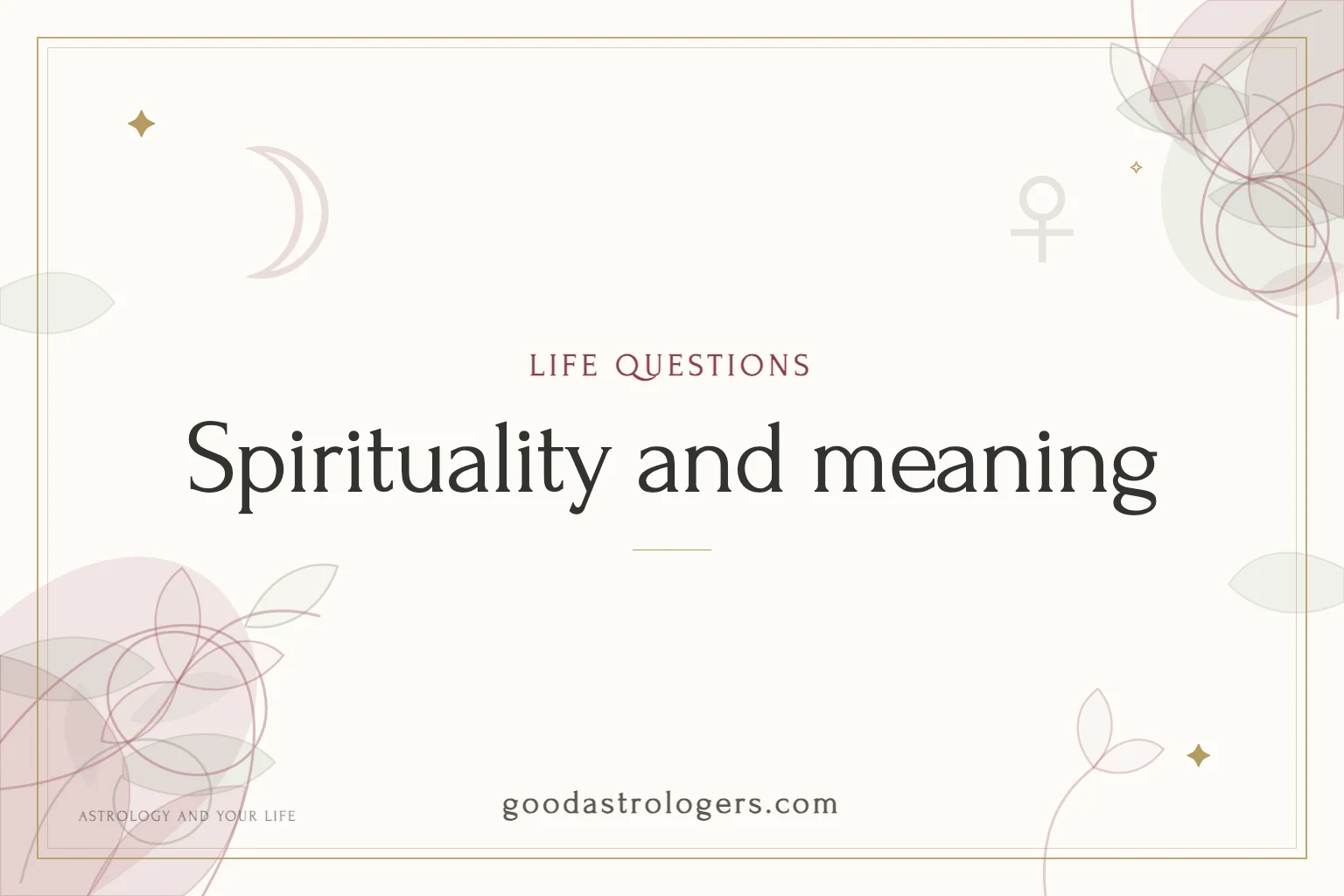 Spirituality and meaning