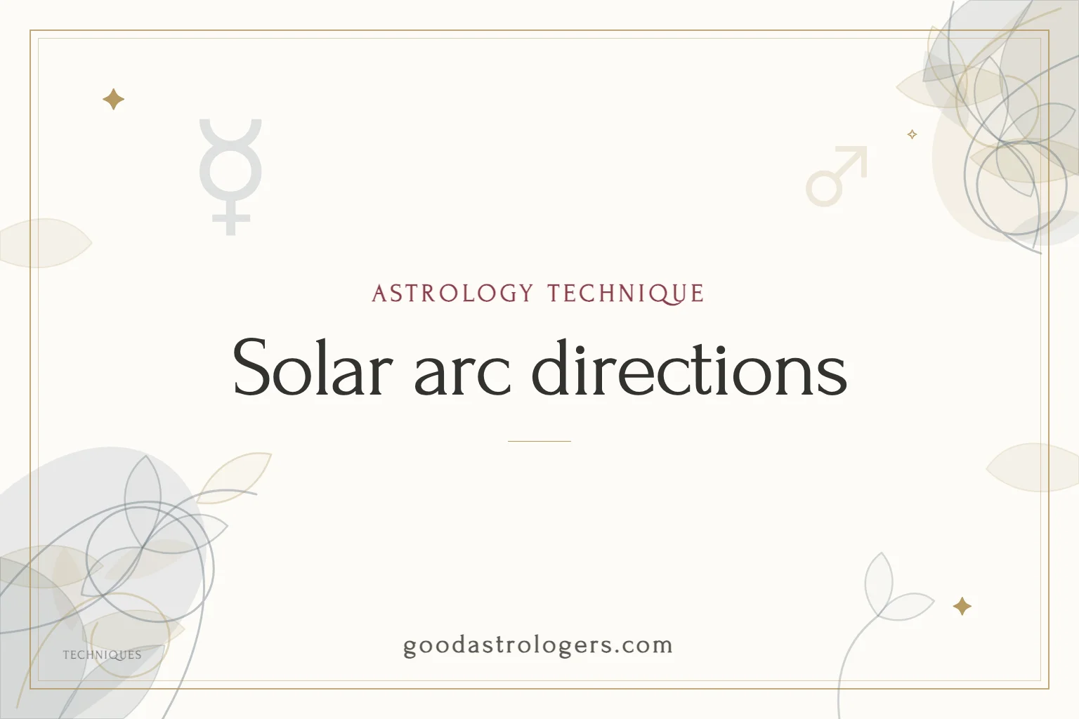 Solar arc directions